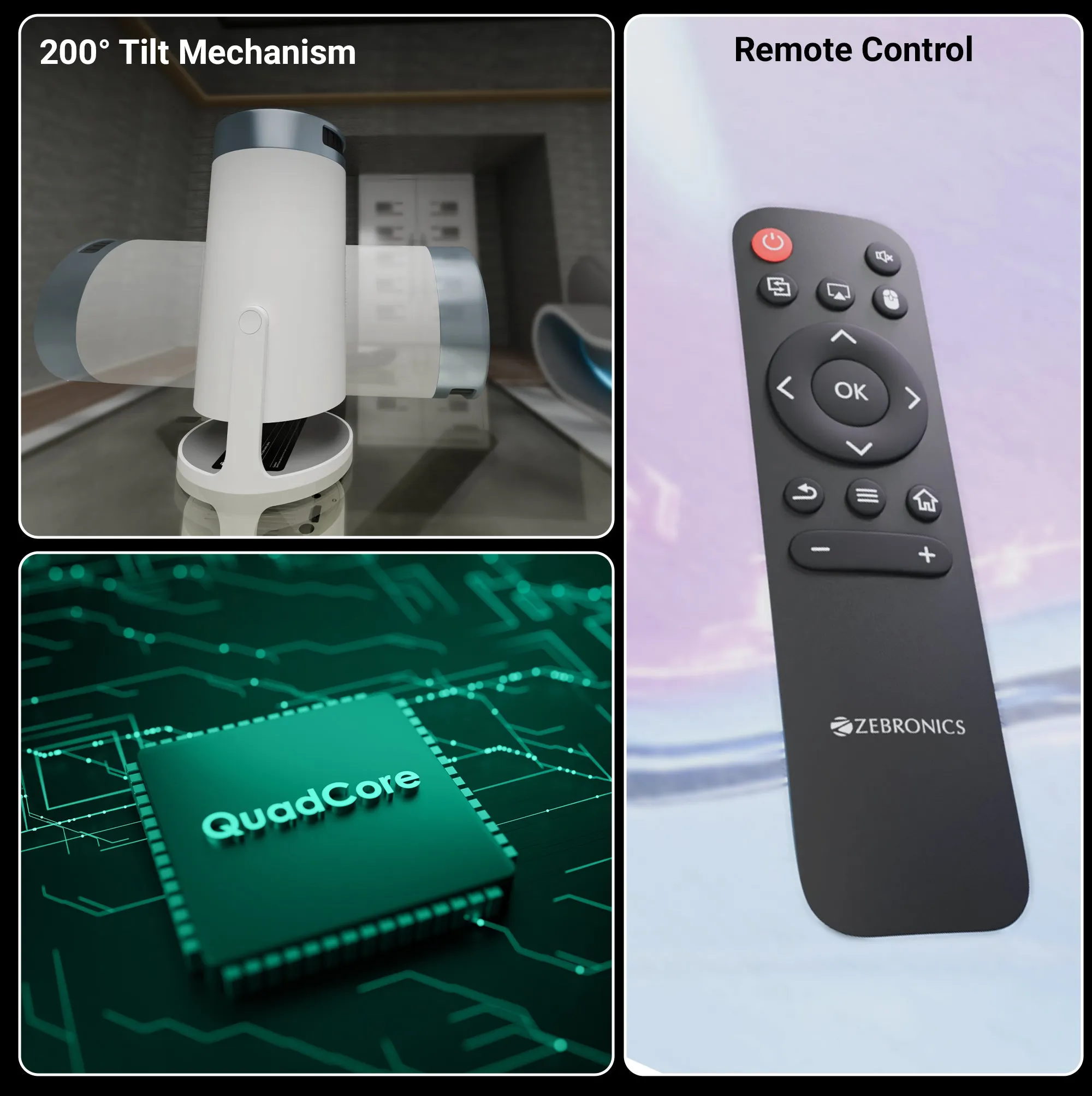 ZEBRONICS PROJECTOR PixaPlay 62 USB | HDMI (ZEB-JLP 3) view 5